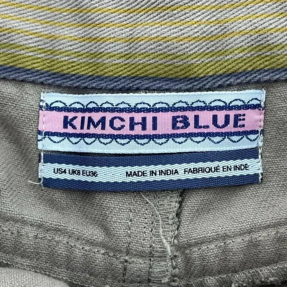 Kimchi Blue Urban Outfitters Embroidered Jeans Womens 4 Tan Blue 21 - Picture 6 of 10